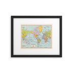 World Map Framed Art Print Gallery Image 4