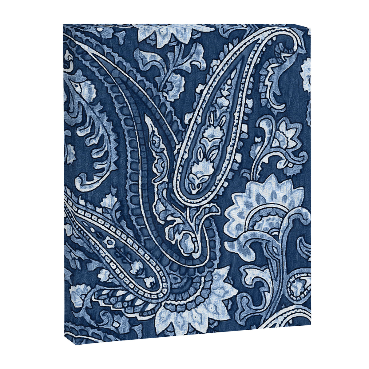 Blue indigo paisley Canvas Print Gallery Image 8
