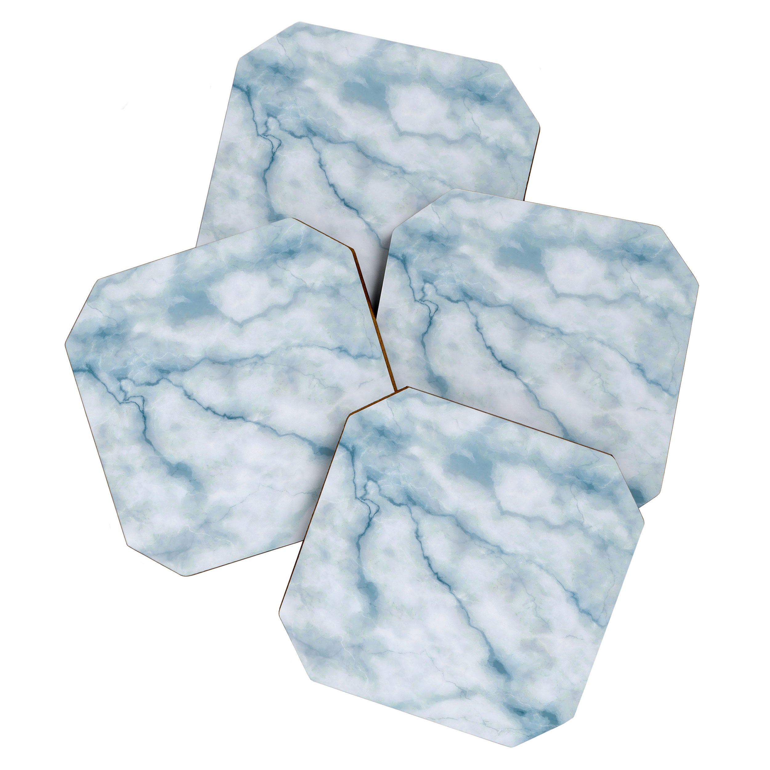 Light blue marble texture Coaster Gallery Image 1