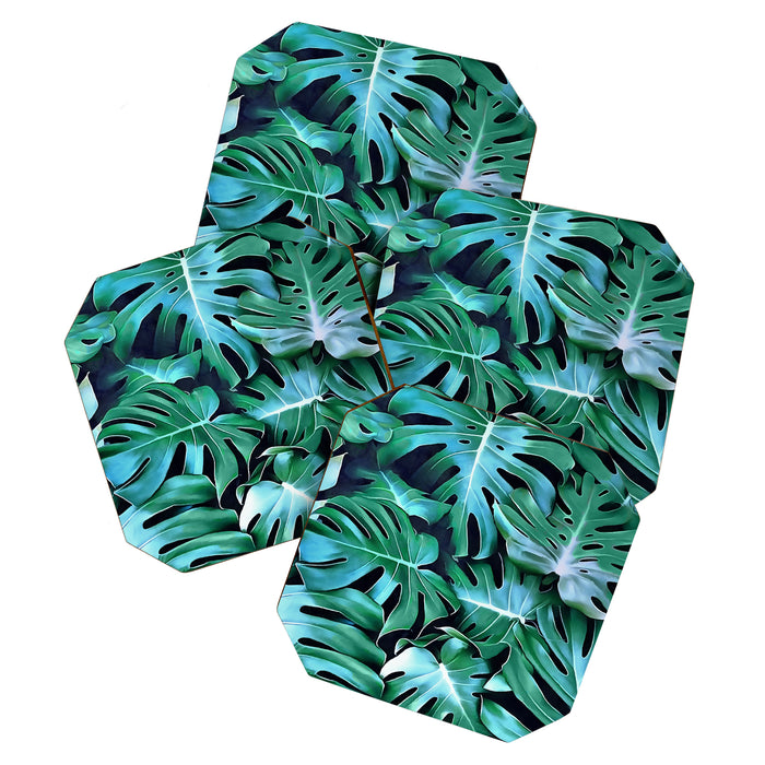 Monstera leaves Coaster Gallery Image 1