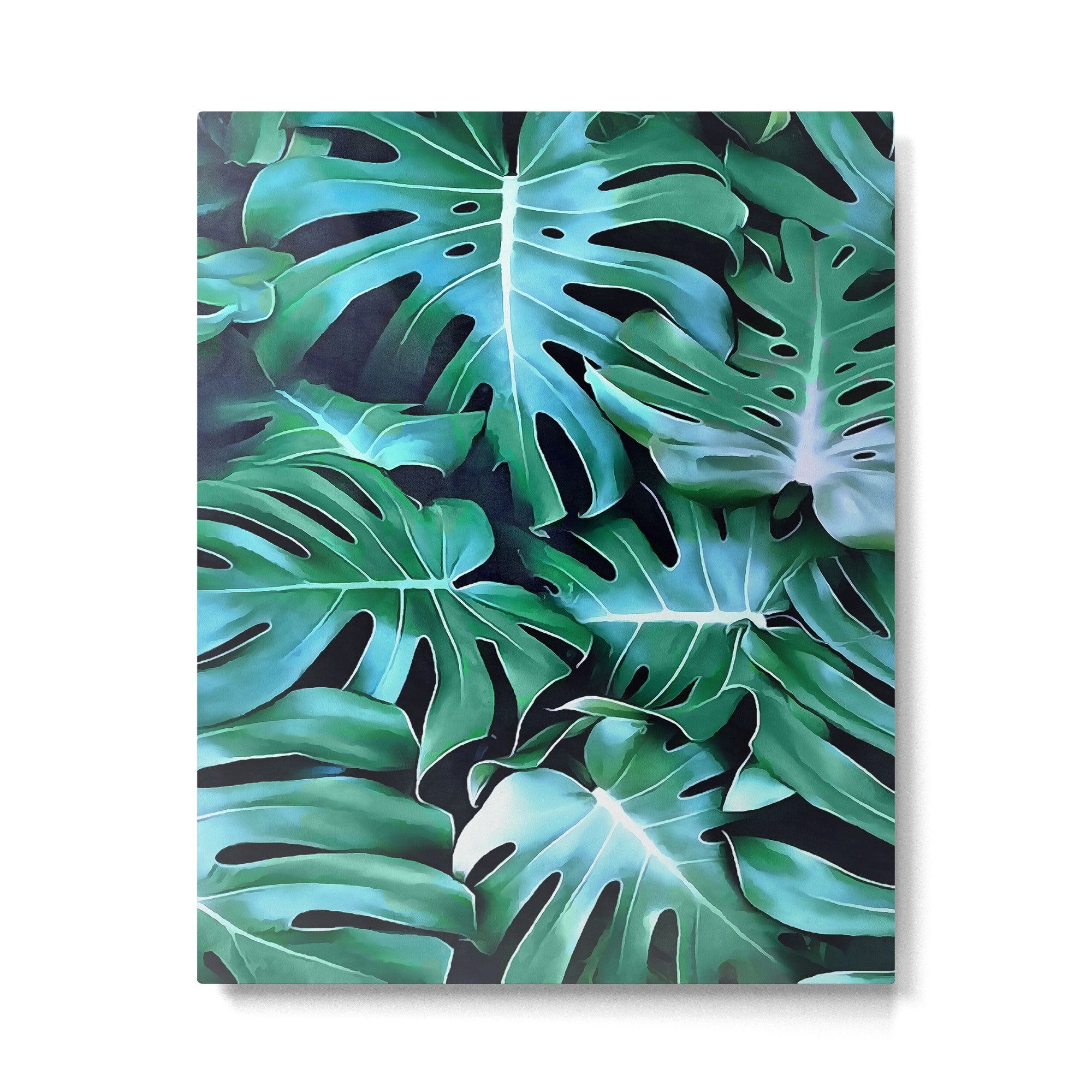 Monstera leaves Metal Print Gallery Image 6