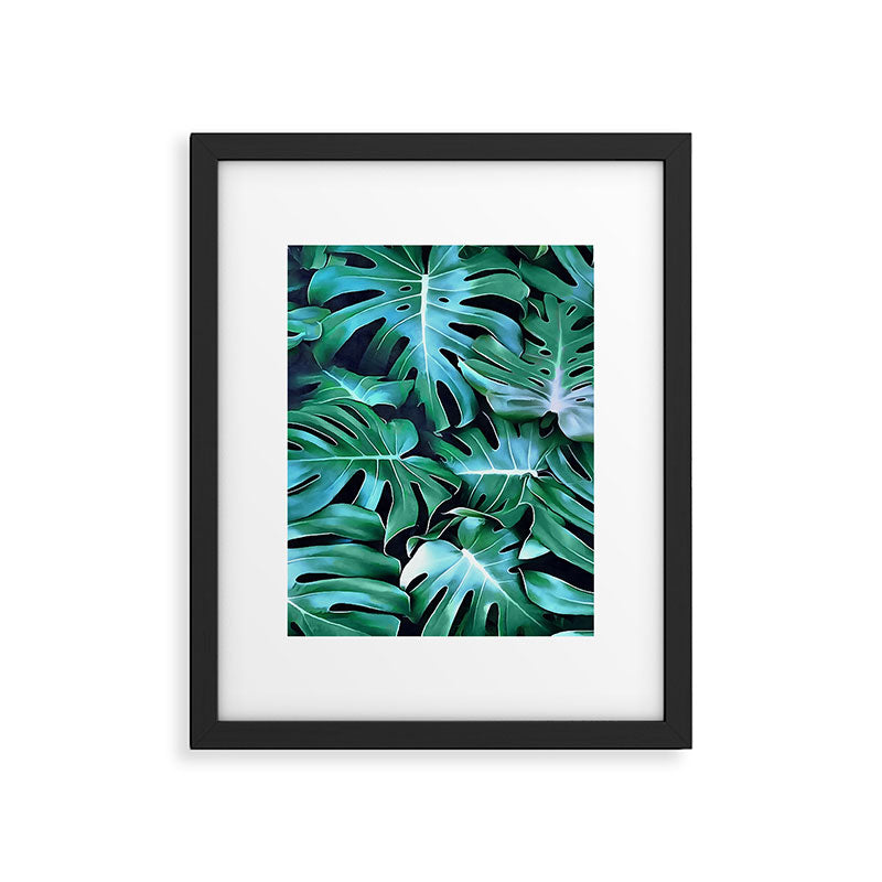 Monstera leaves Framed Art Print Gallery Image 6