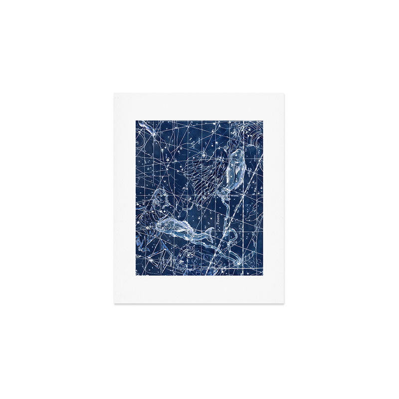 Pisces sky star map Art Print Gallery Image 1