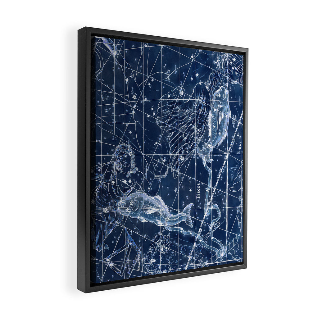 Pisces sky star map Framed Canvas Print Gallery Image 2