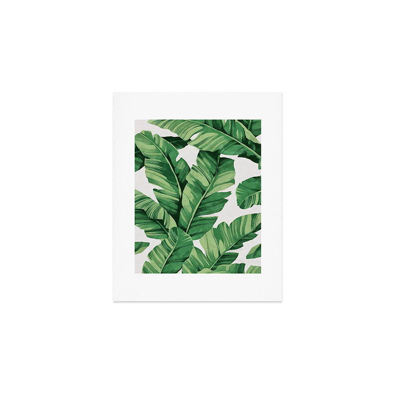 Tropical banana leaves Art Print Gallery Image 1