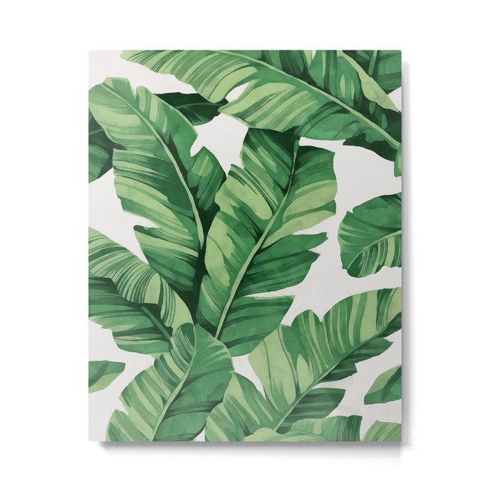 Tropical banana leaves Metal Print Gallery Image 1