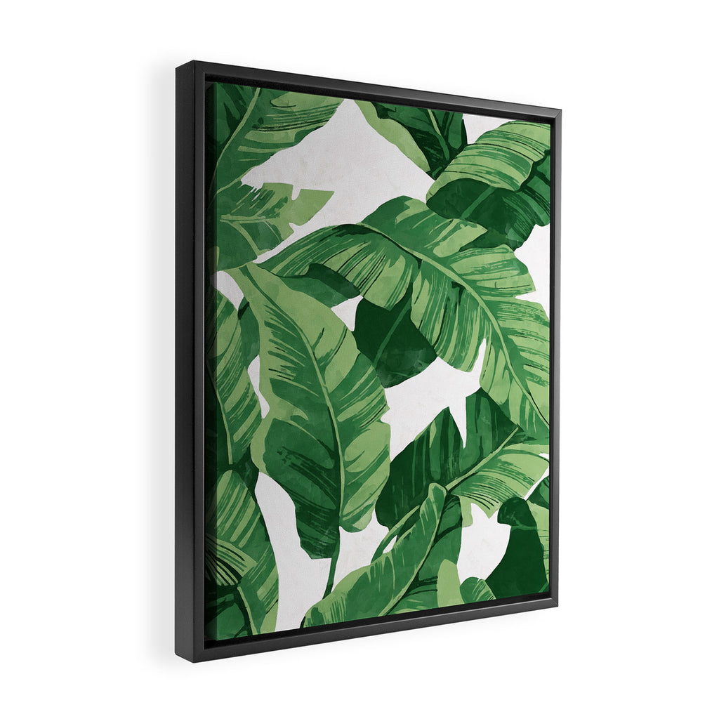 Tropical banana leaves IV Framed Canvas Print Gallery Image 2