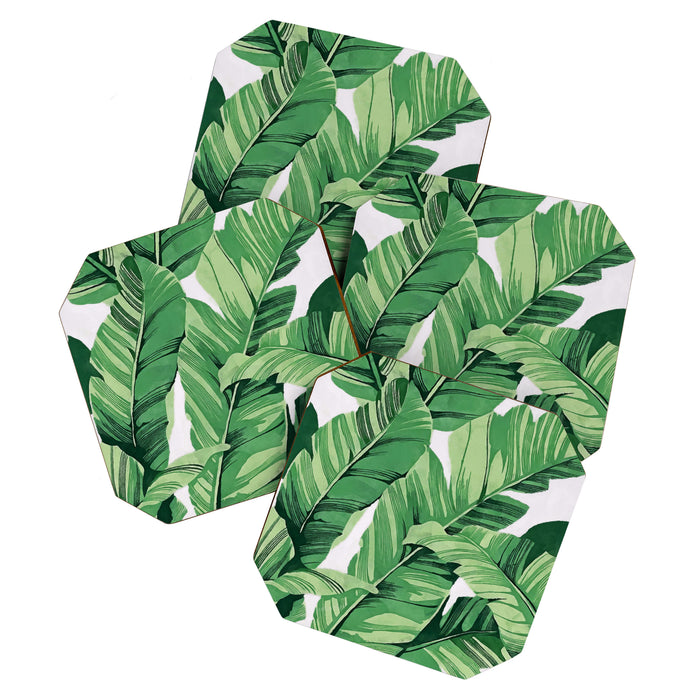 Tropical banana leaves V Coaster Gallery Image 1