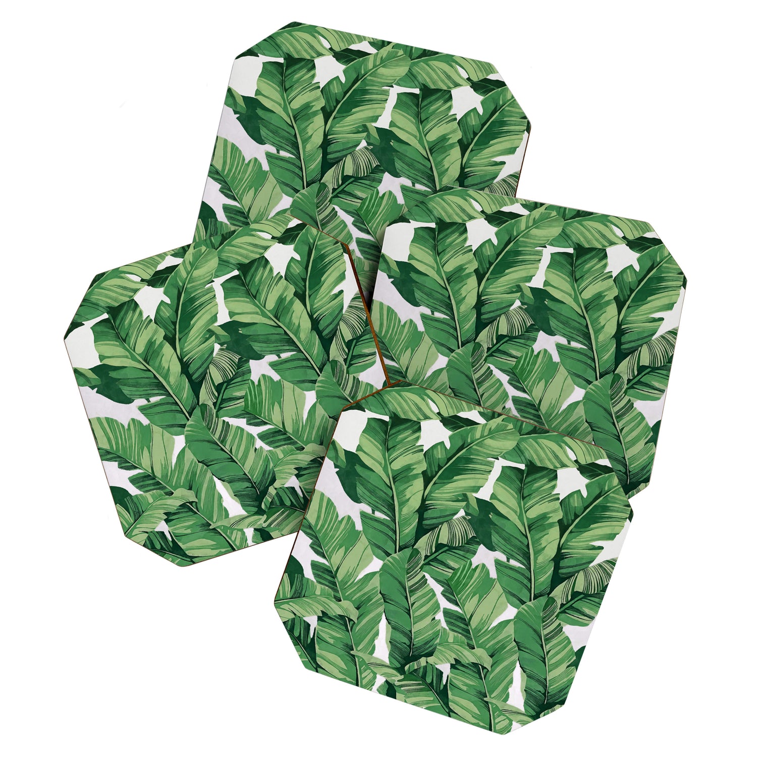 Tropical banana leaves VI Coaster Gallery Image 1