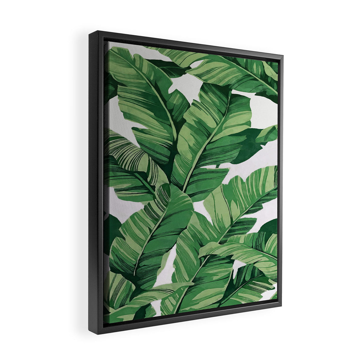 Tropical banana leaves VI Framed Canvas Print Gallery Image 2