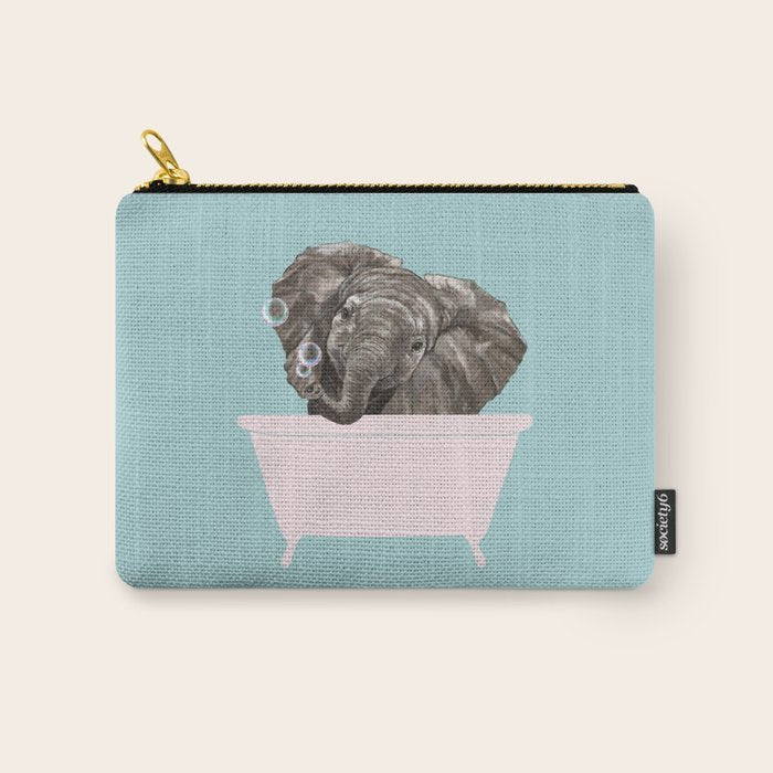 Baby Elephant in Bathtub Carry All Pouch Gallery Image 1