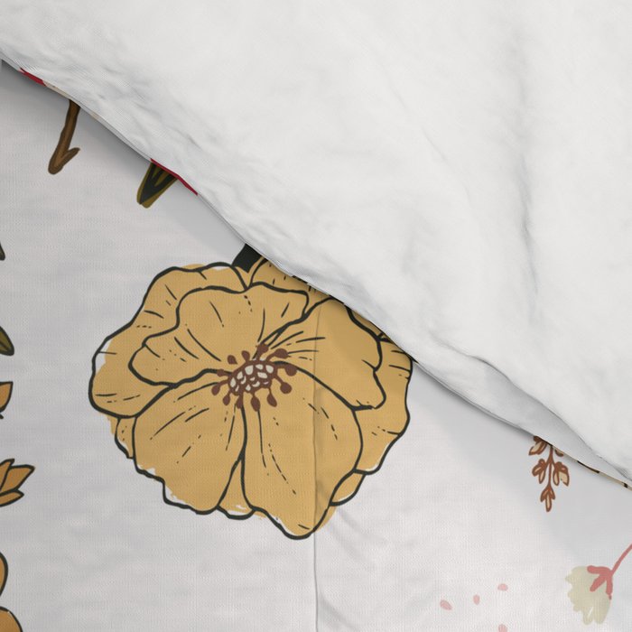 Spring Garden Flower Collection - White Comforter Gallery Image 4