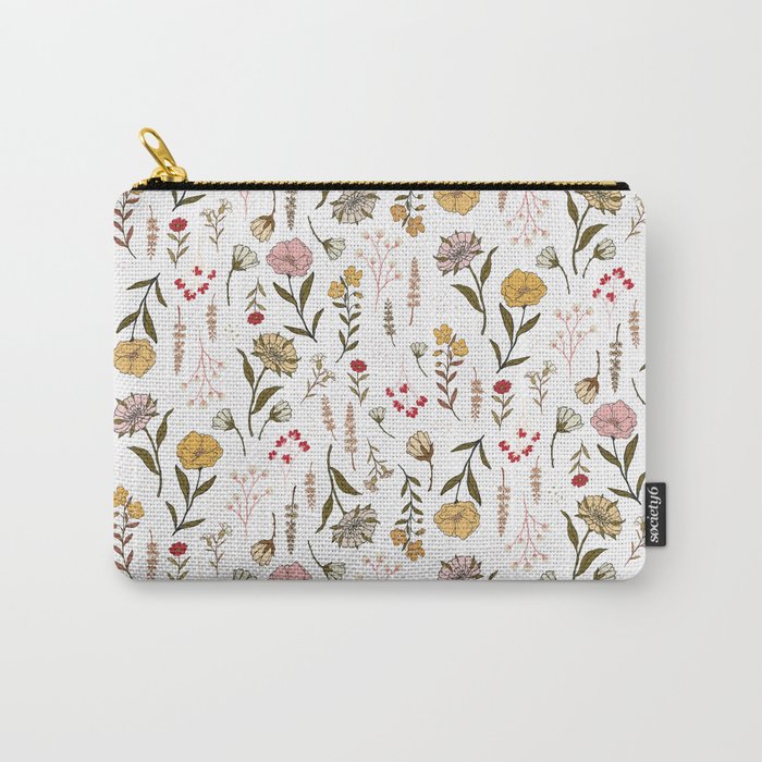Spring Garden Flower Collection - White Carry All Pouch Gallery Image 1