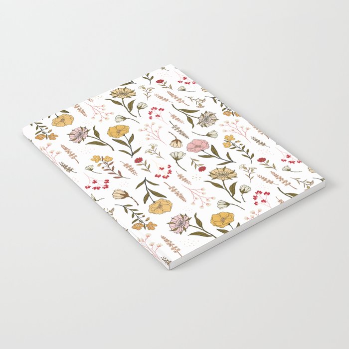 Spring Garden Flower Collection - White Notebook Gallery Image 1