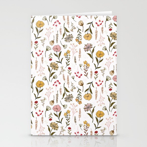 Spring Garden Flower Collection - White Stationery Card Gallery Image 1