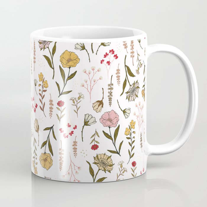 Spring Garden Flower Collection - White Coffee Mug Gallery Image 1