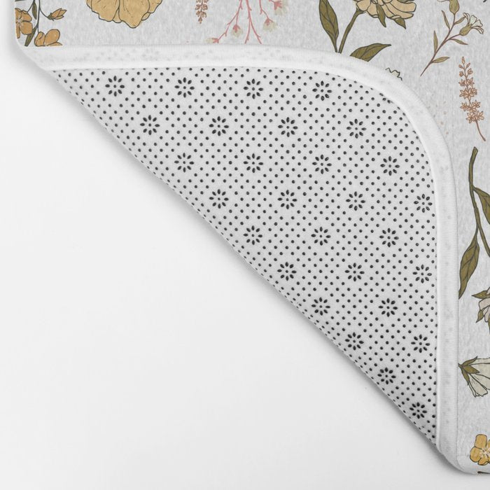 Spring Garden Flower Collection - White Bath Mat Gallery Image 2