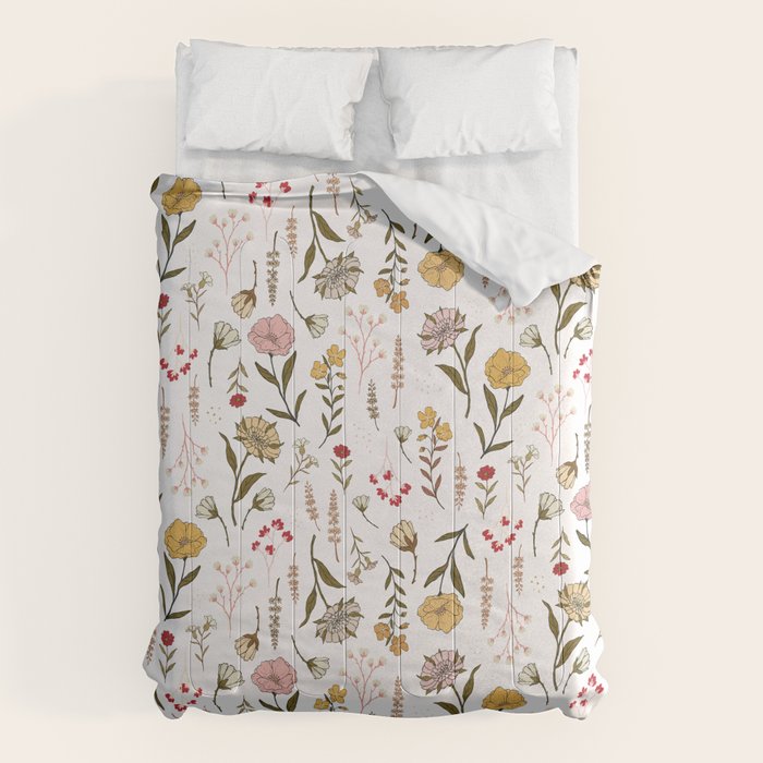 Spring Garden Flower Collection - White Comforter Gallery Image 1