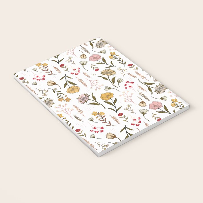 Spring Garden Flower Collection - White Notebook Gallery Image 3
