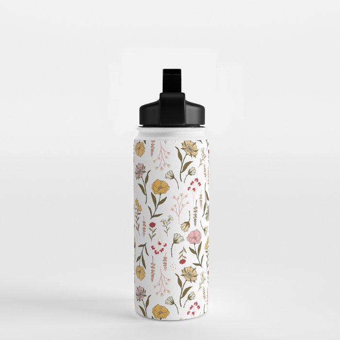 Spring Garden Flower Collection - White Water Bottle Gallery Image 2