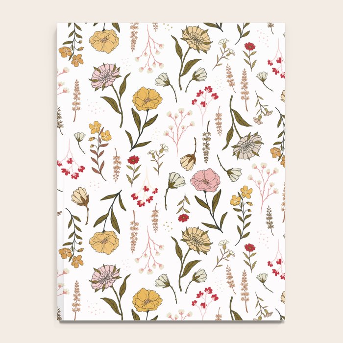 Spring Garden Flower Collection - White Notebook Gallery Image 4
