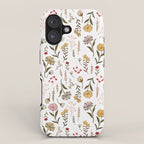 Spring Garden Flower Collection - White iPhone Case Gallery Image 1