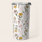 Spring Garden Flower Collection - White Travel Mug Gallery Image 2