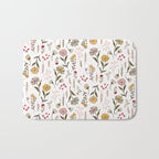Spring Garden Flower Collection - White Bath Mat Gallery Image 1