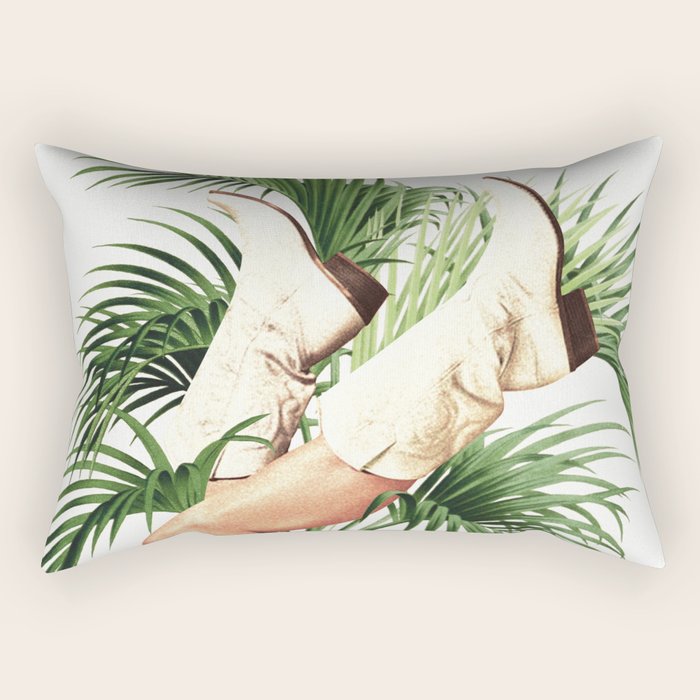 These Boots - Palm Leaves Rectangular Pillow Gallery Image 1