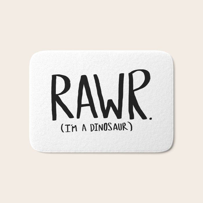 Rawr. I'm a Dinosaur Bath Mat Gallery Image 1