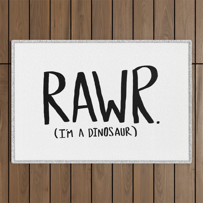 Rawr. I'm a Dinosaur Outdoor Rug Gallery Image 1