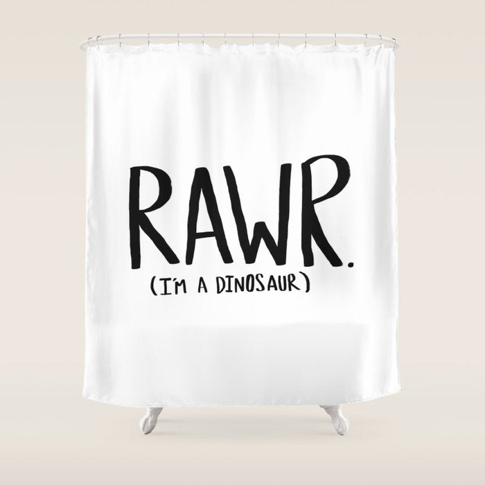 Rawr. I'm a Dinosaur Shower Curtain Gallery Image 1