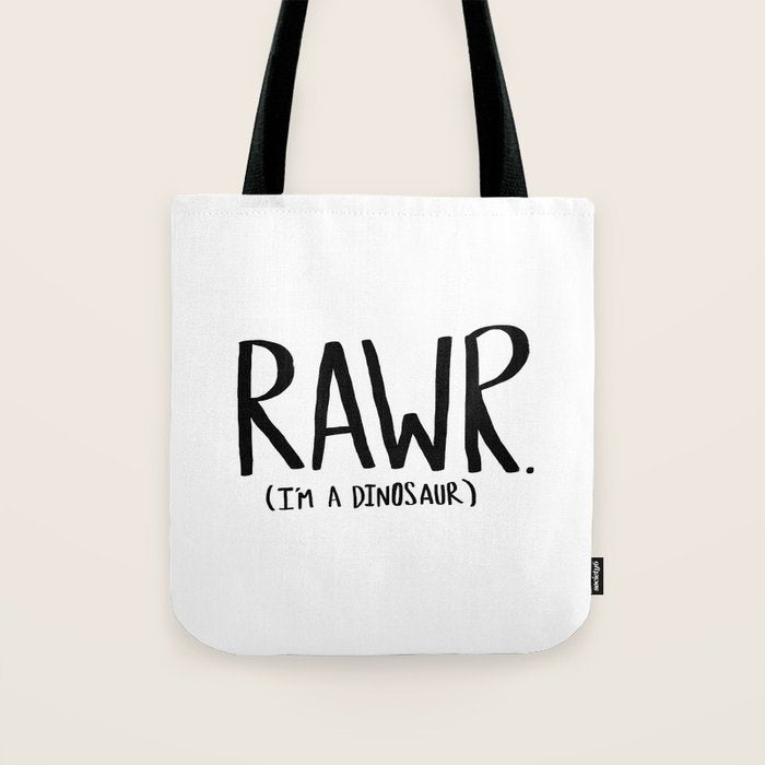 Rawr. I'm a Dinosaur Tote Bag Gallery Image 1