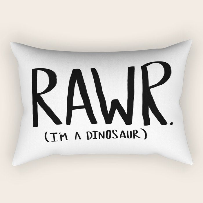 Rawr. I'm a Dinosaur Rectangular Pillow Gallery Image 1