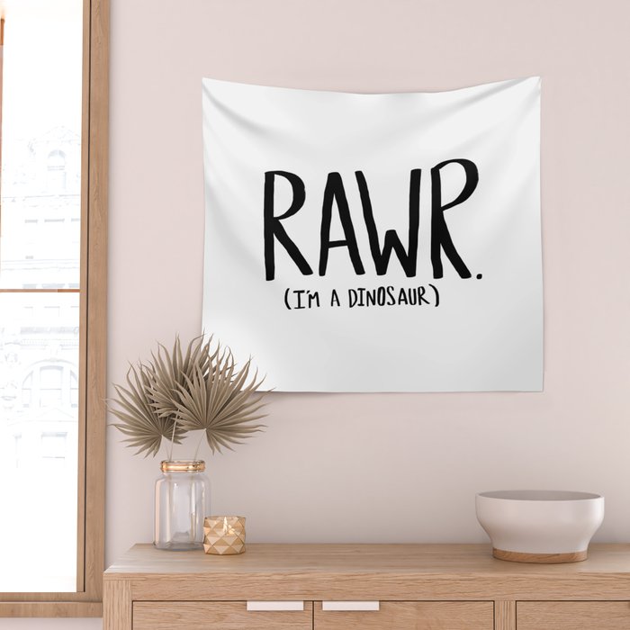 Rawr. I'm a Dinosaur Wall Tapestry Gallery Image 2