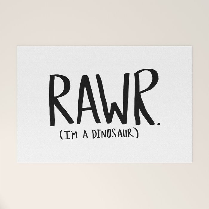 Rawr. I'm a Dinosaur Welcome Mat Gallery Image 1