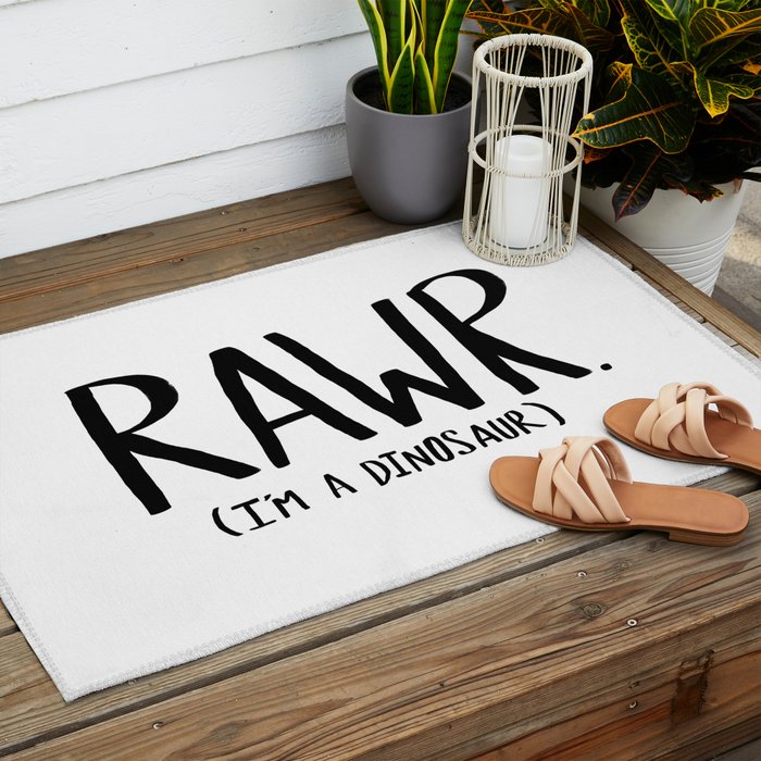 Rawr. I'm a Dinosaur Outdoor Rug Gallery Image 2