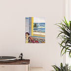 Seated Woman, Back Turned to the Open Window of Ocean & Seaside by Henri Matisse Poster Gallery Image 2