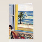Seated Woman, Back Turned to the Open Window of Ocean & Seaside by Henri Matisse Stationery Card Gallery Image 2