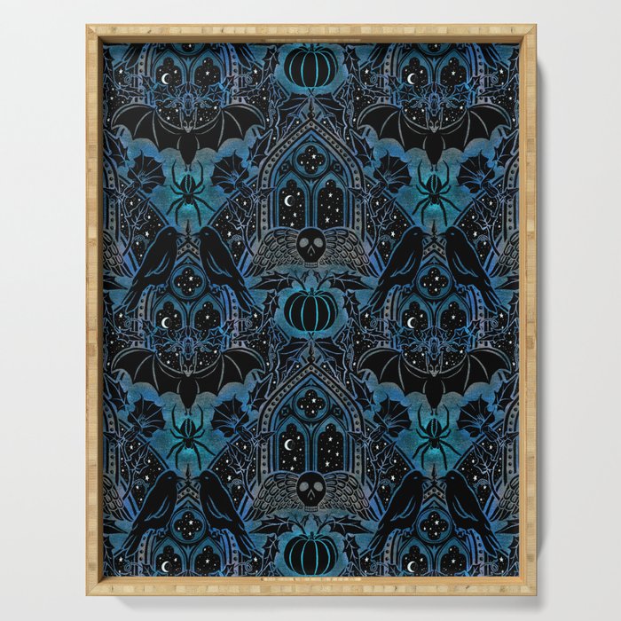 Gothic Halloween - Eerie Blue Serving Tray Gallery Image 1