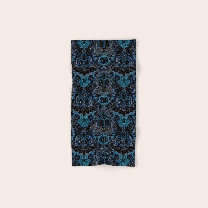 Gothic Halloween - Eerie Blue Bath Towel Gallery Image 1