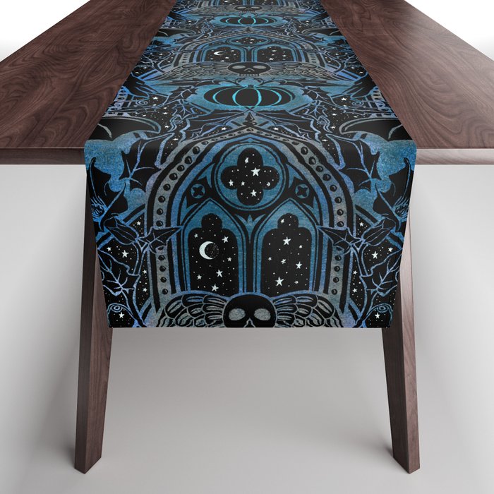 Gothic Halloween - Eerie Blue Table Runner Gallery Image 1