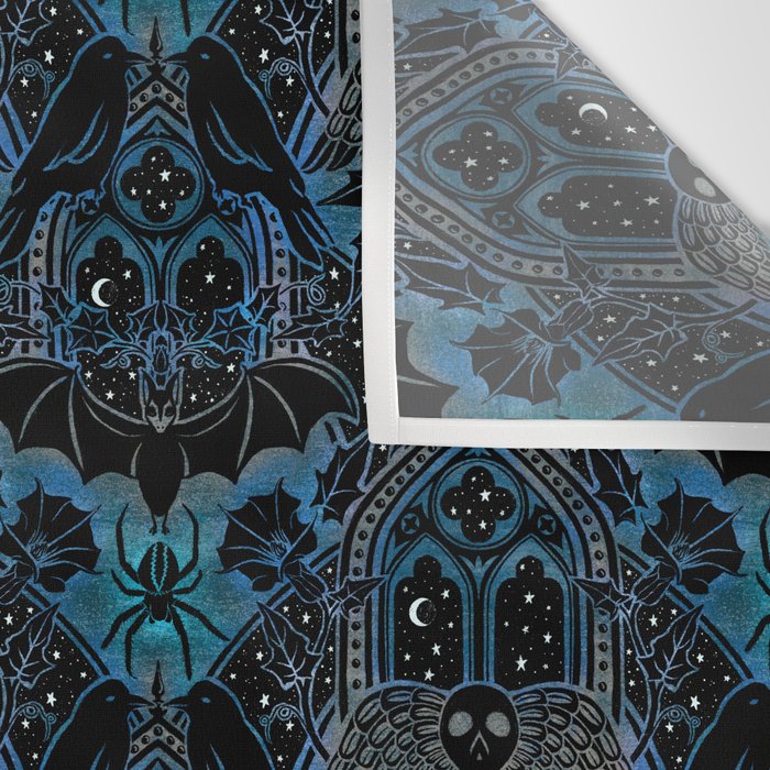 Gothic Halloween - Eerie Blue Wall Tapestry Gallery Image 3