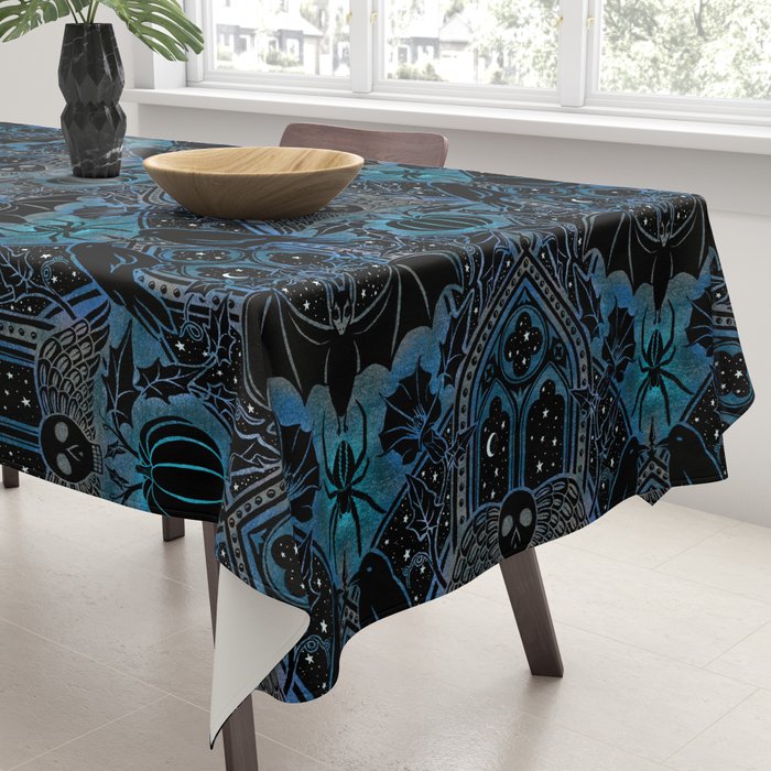 Gothic Halloween - Eerie Blue Tablecloth Gallery Image 3