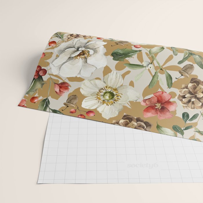 Winter flowers WP1 Wrapping Paper Gallery Image 2