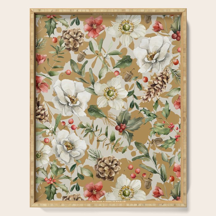 Winter flowers WP1 Serving Tray Gallery Image 1