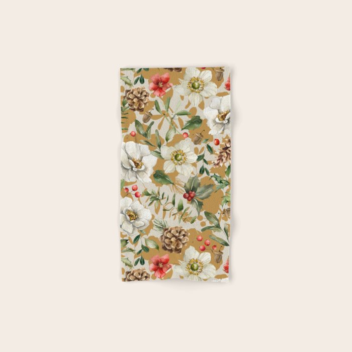 Winter flowers WP1 Bath Towel Gallery Image 1