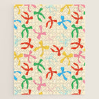 Festive Coquette Bow Pattern on Cream Jigsaw Puzzle Gallery Image 1