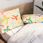 Festive Coquette Bow Pattern on Cream Pillow Sham Gallery Image 2