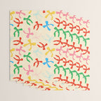 Festive Coquette Bow Pattern on Cream Wrapping Paper Gallery Image 3